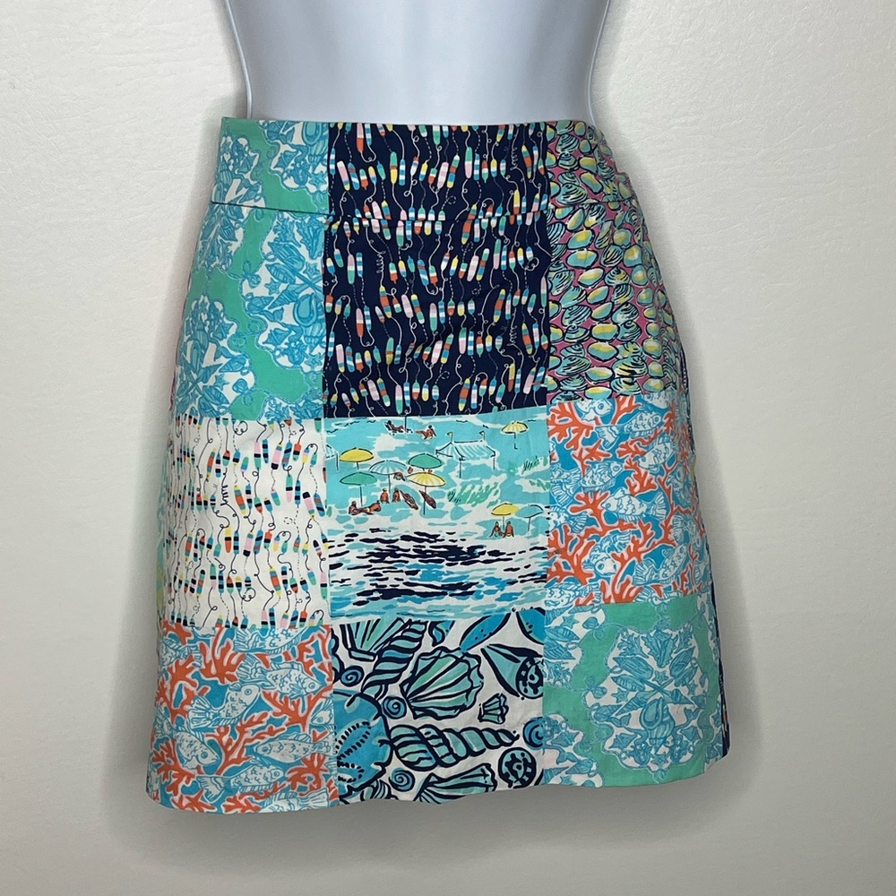🪸Lilly Pulitzer Marigold Patchwork Skort in  "Nautical Shells"🐚